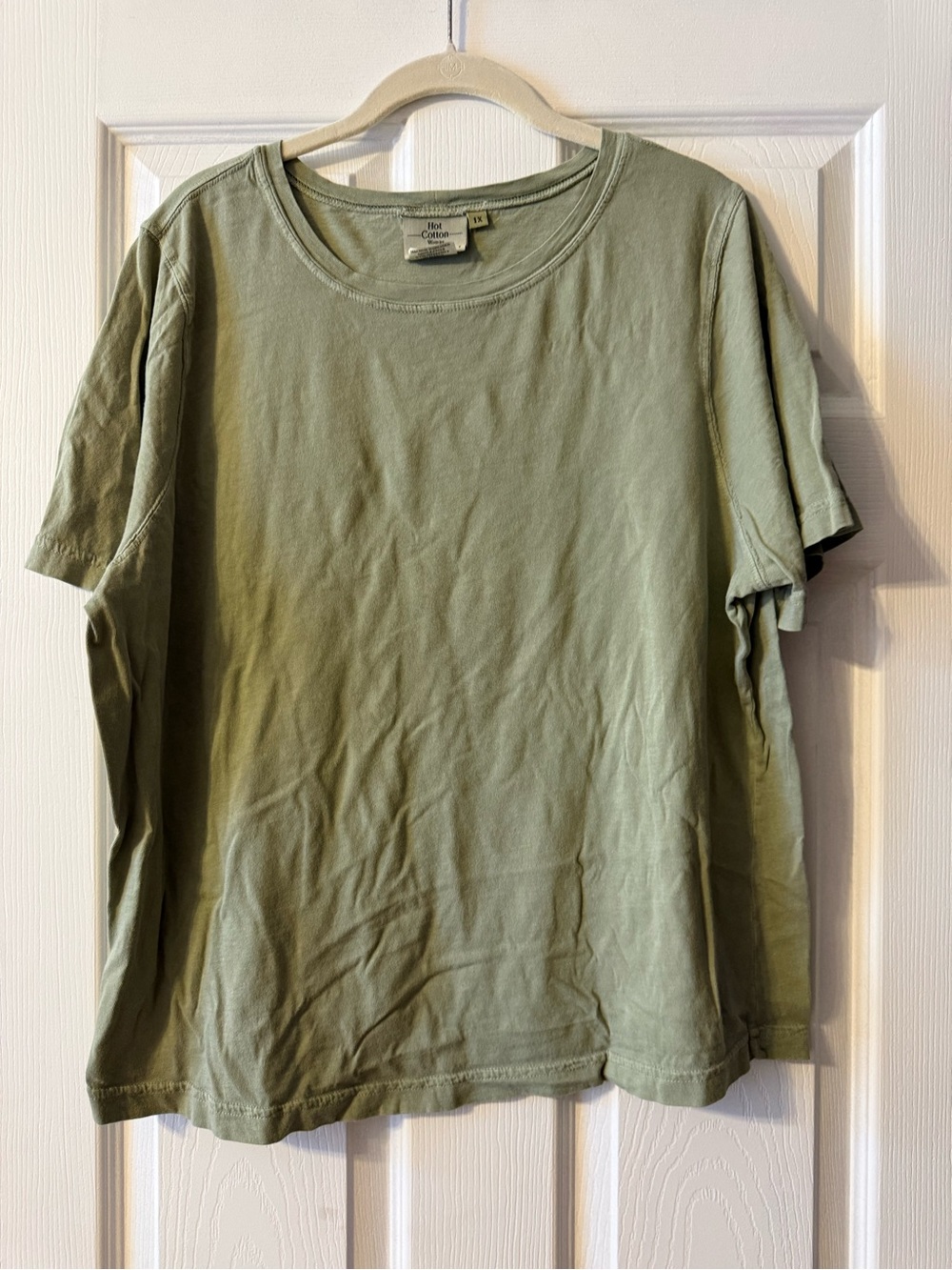 VTG Hot Cotton by Marc Ware Olive Green Crewneck Tee Size 1X Made in USA